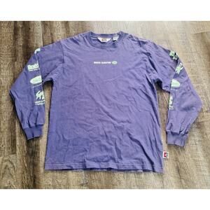 Ben Davis Long Sleeve T-Shirt Purple Mens Size Large Sleeve Art